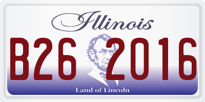 IL license plate B262016