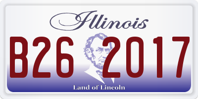 IL license plate B262017