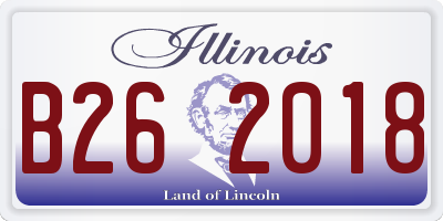 IL license plate B262018