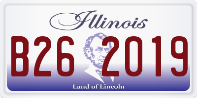 IL license plate B262019