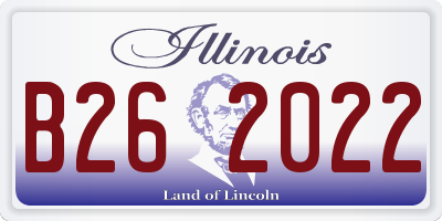 IL license plate B262022