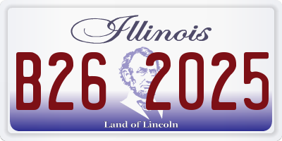 IL license plate B262025