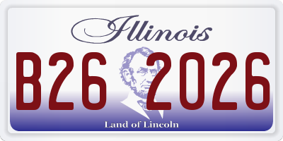 IL license plate B262026