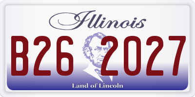 IL license plate B262027