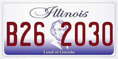 IL license plate B262030