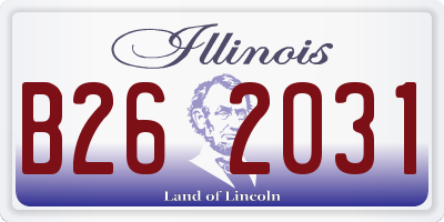 IL license plate B262031
