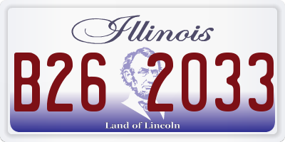IL license plate B262033