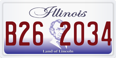 IL license plate B262034