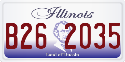 IL license plate B262035