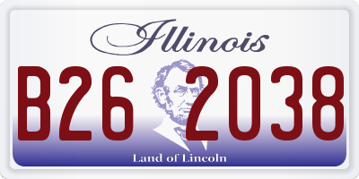 IL license plate B262038