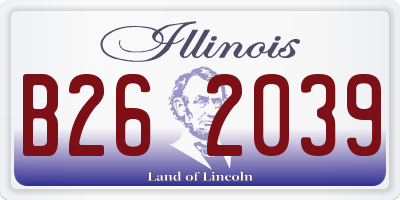 IL license plate B262039