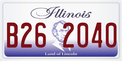 IL license plate B262040