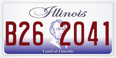 IL license plate B262041