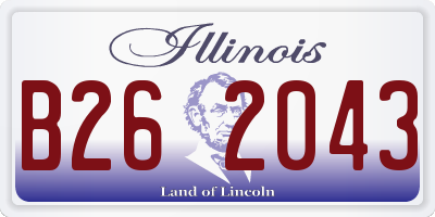 IL license plate B262043