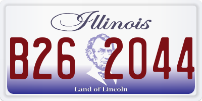 IL license plate B262044