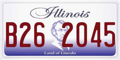 IL license plate B262045