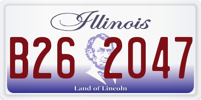 IL license plate B262047