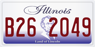 IL license plate B262049