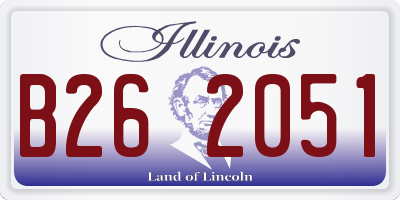 IL license plate B262051