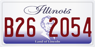 IL license plate B262054