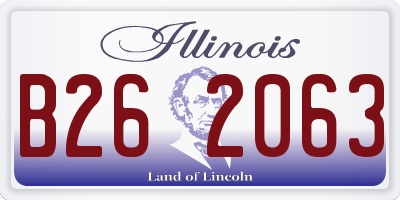 IL license plate B262063