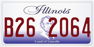 IL license plate B262064