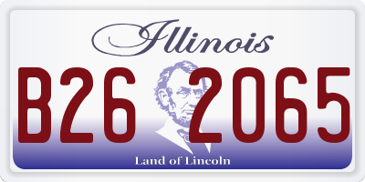 IL license plate B262065