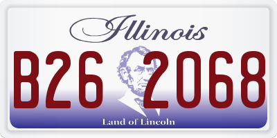 IL license plate B262068