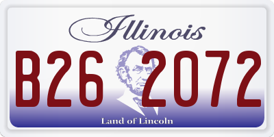 IL license plate B262072
