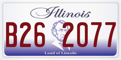 IL license plate B262077