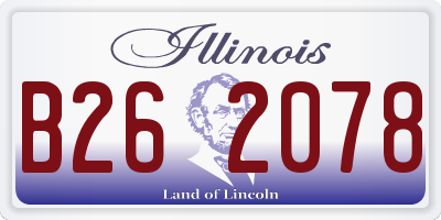 IL license plate B262078