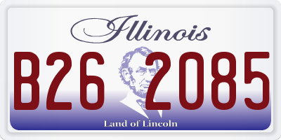 IL license plate B262085