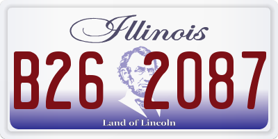 IL license plate B262087