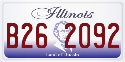 IL license plate B262092