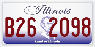 IL license plate B262098