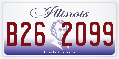 IL license plate B262099