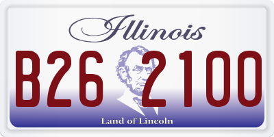 IL license plate B262100