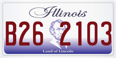 IL license plate B262103