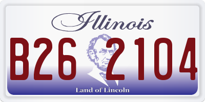 IL license plate B262104