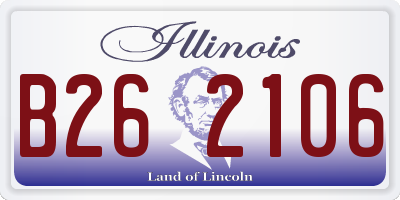 IL license plate B262106