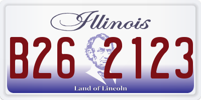 IL license plate B262123