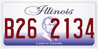 IL license plate B262134