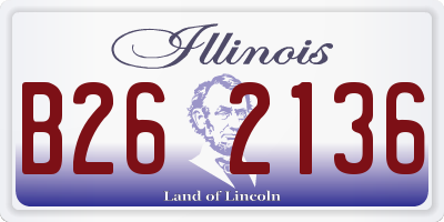 IL license plate B262136