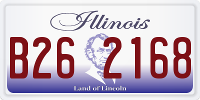 IL license plate B262168