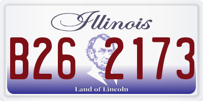 IL license plate B262173