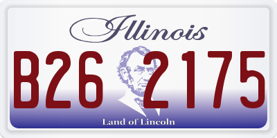 IL license plate B262175