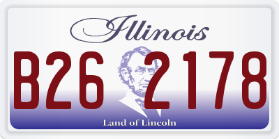 IL license plate B262178