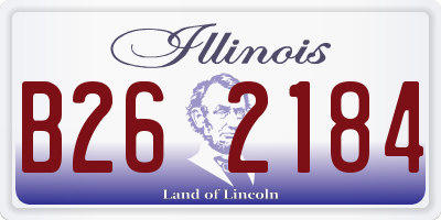 IL license plate B262184