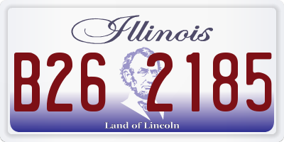 IL license plate B262185