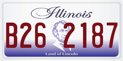 IL license plate B262187